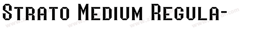 Strato Medium Regula字体转换